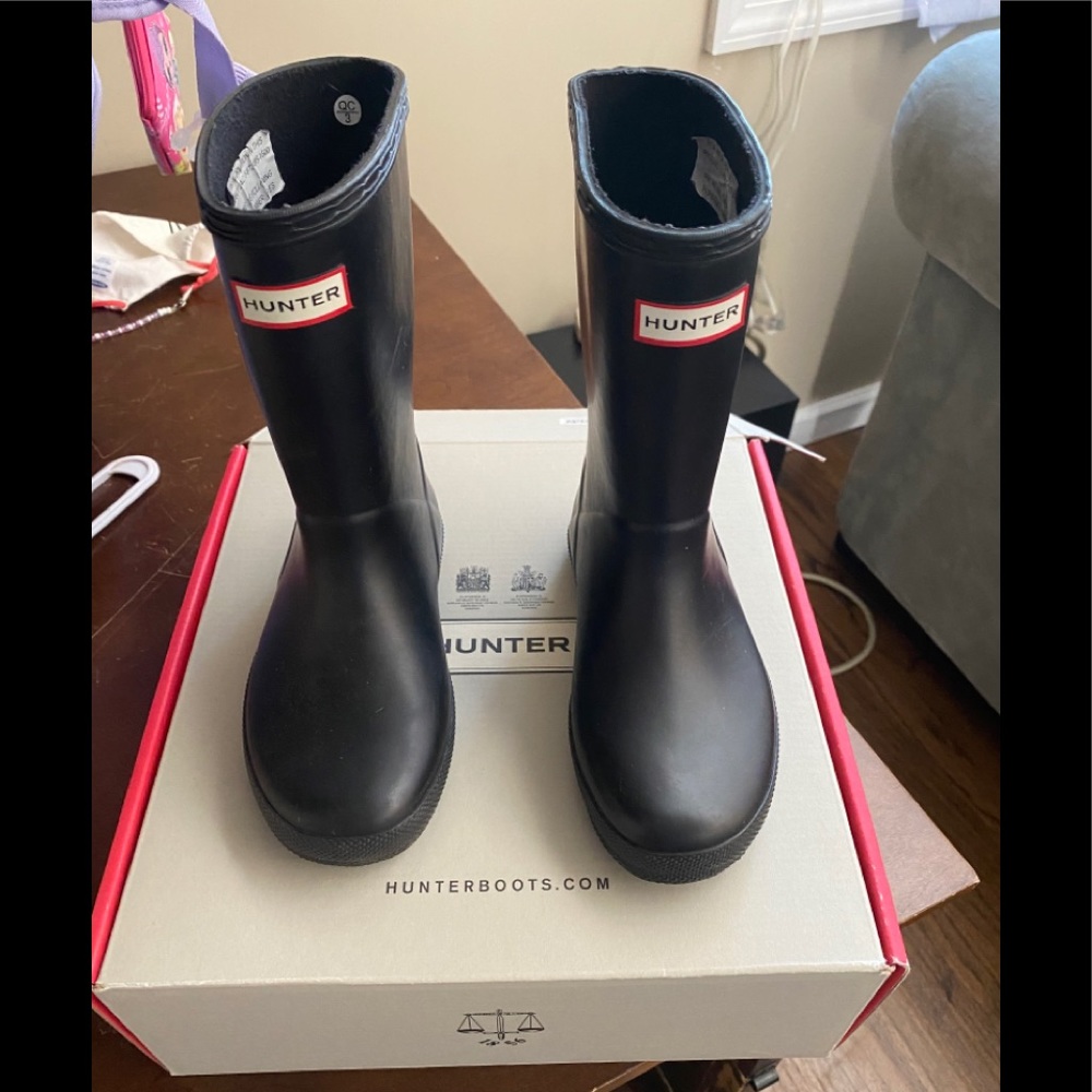 Girls Black Hunter Boots